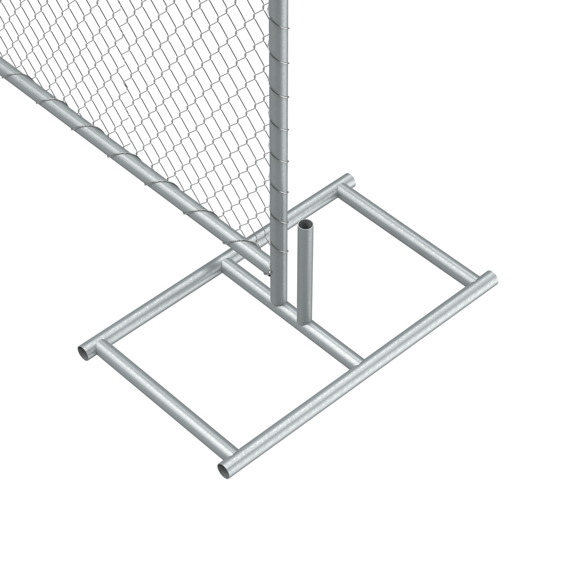 Chain Link Fence Panel Barrier Base - Trafford Industrial – Crowd ...