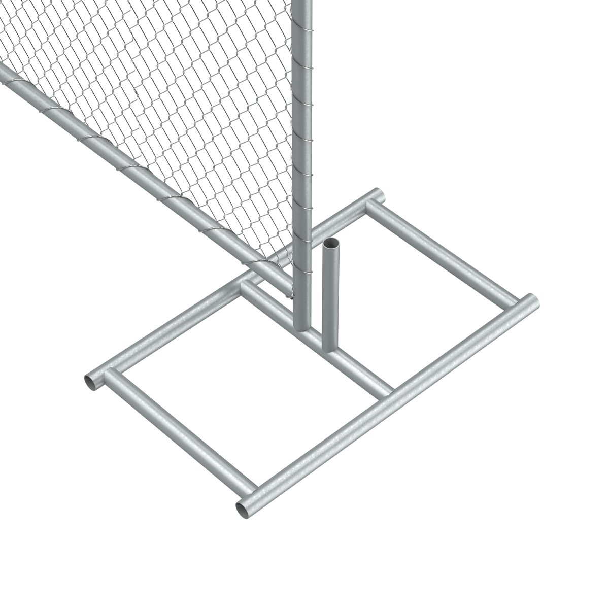 Chain Link Fence Panel Barrier Base - Trafford Industrial - Crowd Control Warehouse