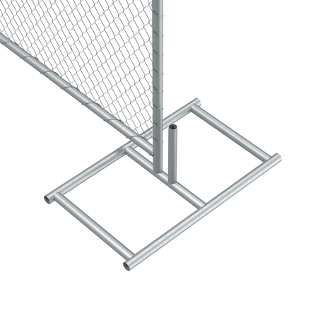 Chain Link Fence Panel Barrier Base - Trafford Industrial - Crowd Control Warehouse