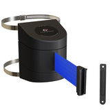 Clamp Wall Mount, Black ABS Case, 10, 13, and 15 Ft. Belts - CCW Series WMB - 220 - Crowd Control Warehouse