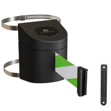 Clamp Wall Mount, Black ABS Case, 10, 13, and 15 Ft. Belts - CCW Series WMB - 220 - Crowd Control Warehouse