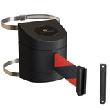 Clamp Wall Mount, Black ABS Case, 10, 13, and 15 Ft. Belts - CCW Series WMB - 220 - Crowd Control Warehouse