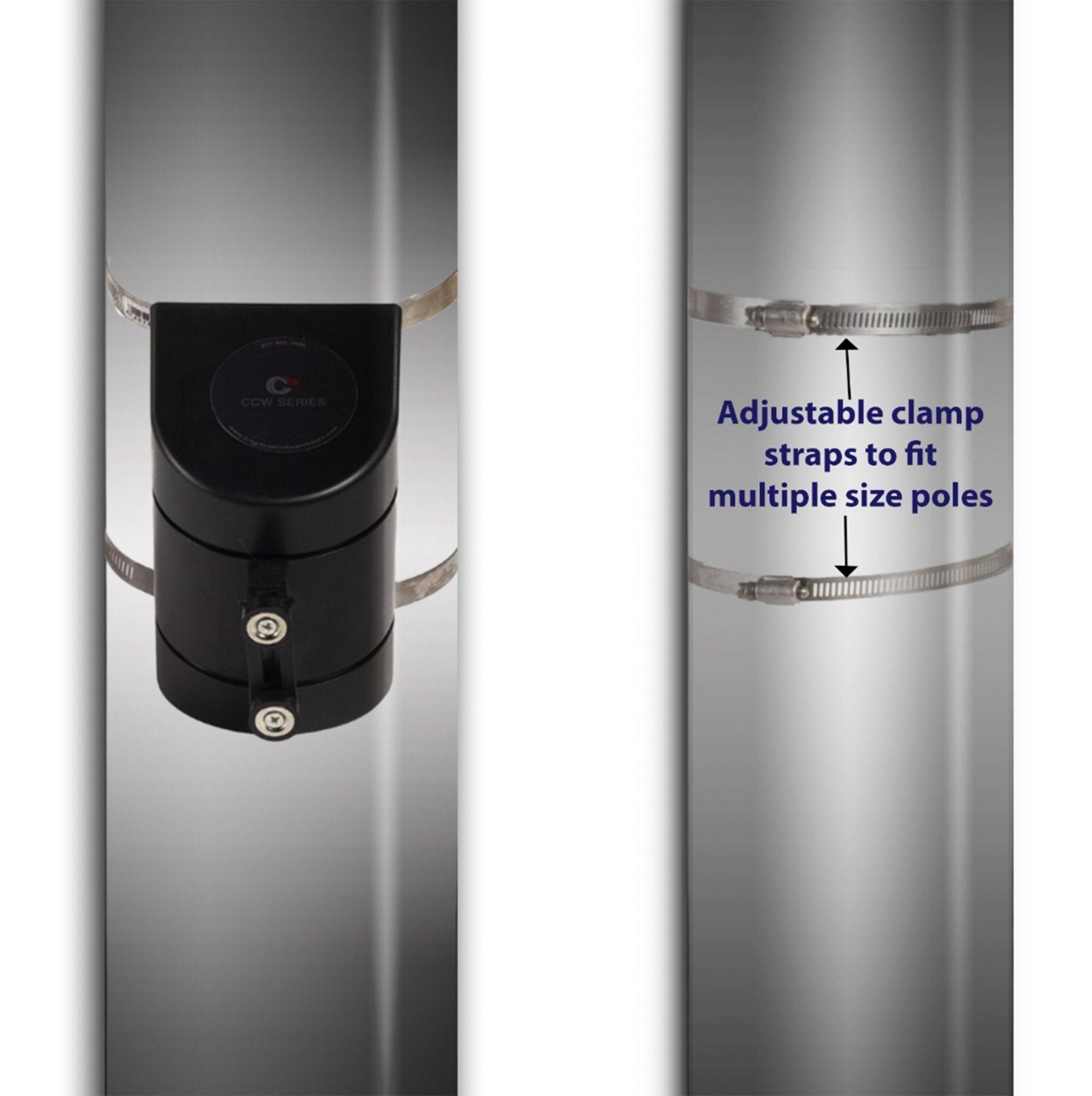 Clamp Wall Mount, Black ABS Case, 20, 25, and 30 Ft. Belts - CCW Series WMB - 230 - Crowd Control Warehouse