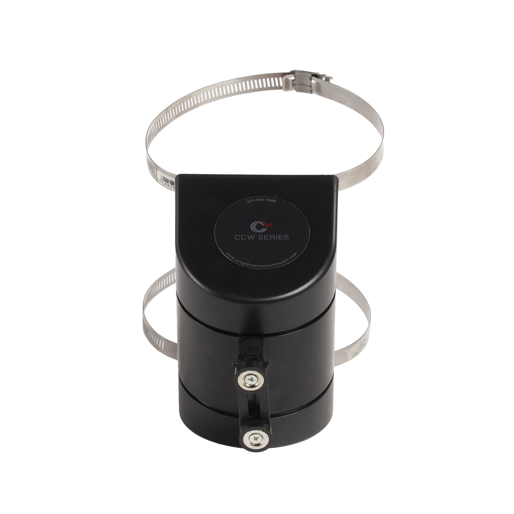 Clamp Wall Mount, Black ABS Case, 20, 25, and 30 Ft. Belts - CCW Series WMB - 230 - Crowd Control Warehouse