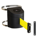 Clamp Wall Mount, Black ABS Case with Magnetic Belt End, 10, 13, and 15 Ft. Belts - CCW Series WMB - 220 - Crowd Control Warehouse