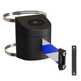 Clamp Wall Mount, Black ABS Case with Magnetic Belt End, 10, 13, and 15 Ft. Belts - CCW Series WMB - 220 - Crowd Control Warehouse