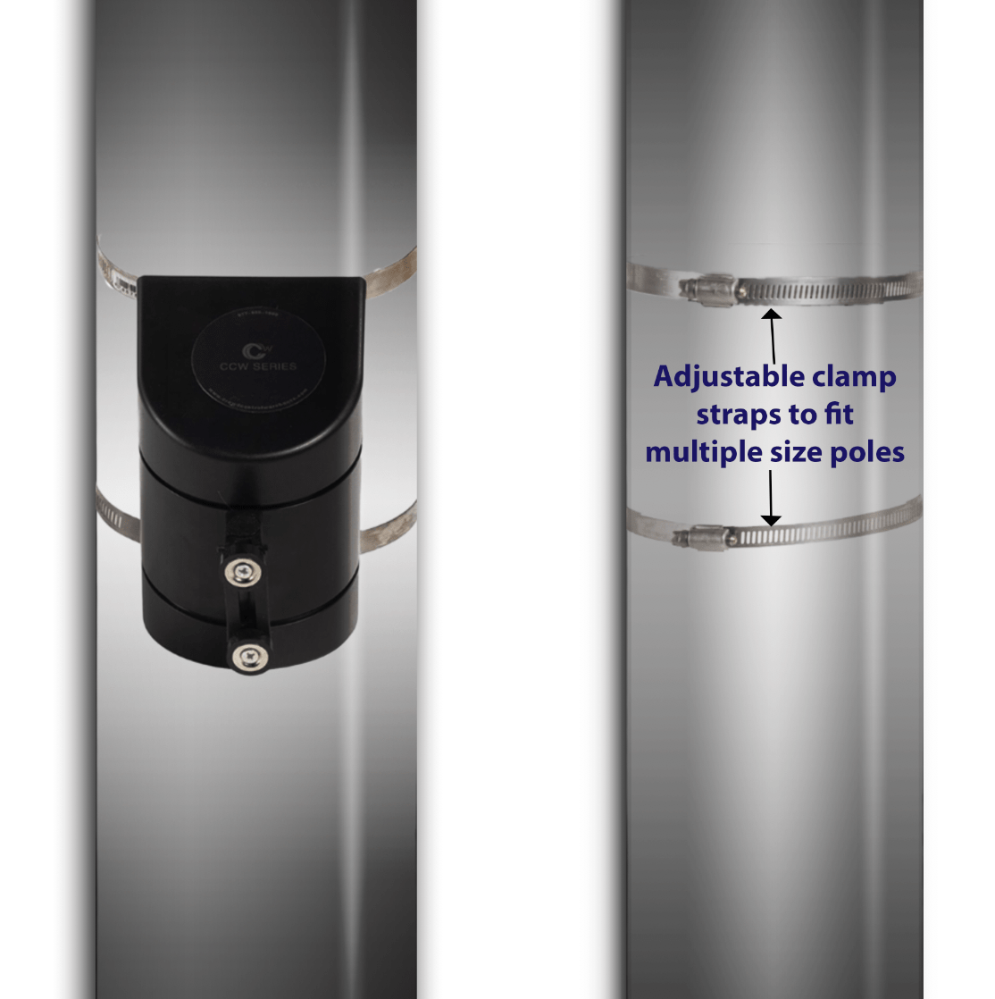 Clamp Wall Mount, Yellow ABS Case with Magnetic Belt End, 10, 13, and 15 Ft. Belts - CCW Series WMB - 220 - Crowd Control Warehouse