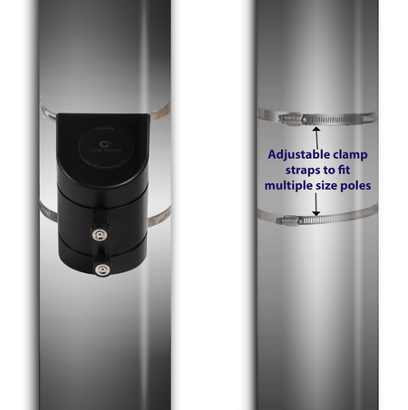 Clamp Wall Mount, Yellow ABS Case with Magnetic Belt End, 10, 13, and 15 Ft. Belts - CCW Series WMB - 220 - Crowd Control Warehouse