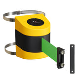 Clamp Wall Mount, Yellow ABS Case with Magnetic Belt End, 20, 25, and 30 Ft. Belts - CCW Series WMB - 230 - Crowd Control Warehouse