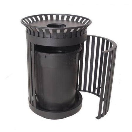 Classic Swing Door Trash Receptacle - 36 Gallon Capacity - Crowd Control Warehouse