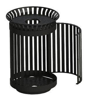 Classic Swing Door Trash Receptacle - 36 Gallon Capacity - Crowd Control Warehouse