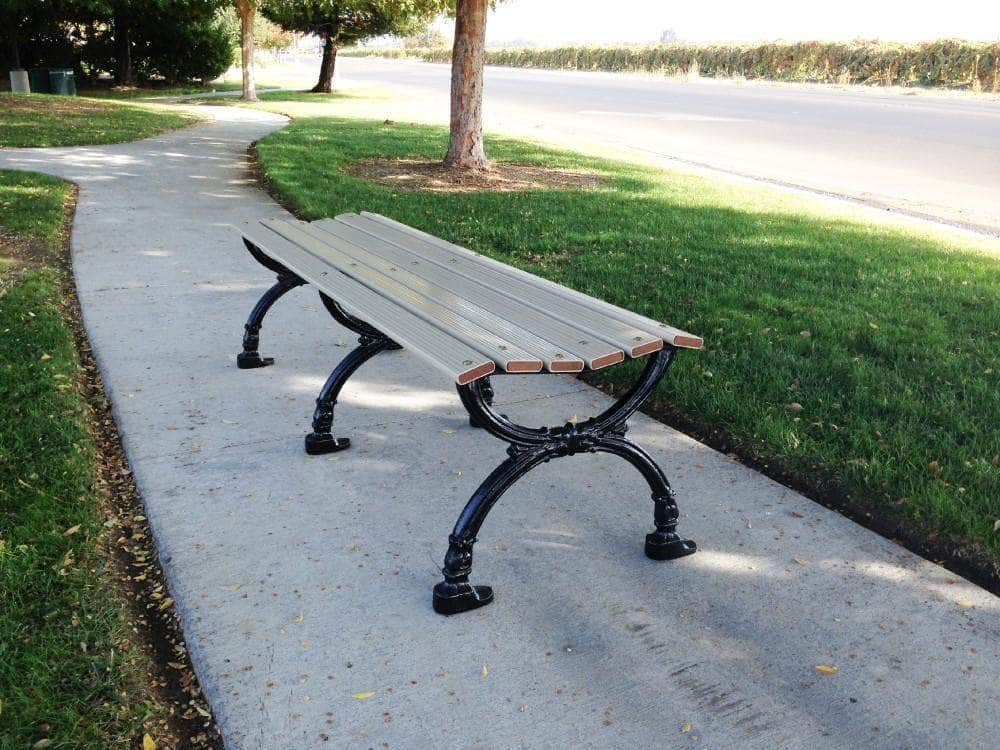 Classic Wood Backless Park Bench - 48 In. - Crowd Control Warehouse