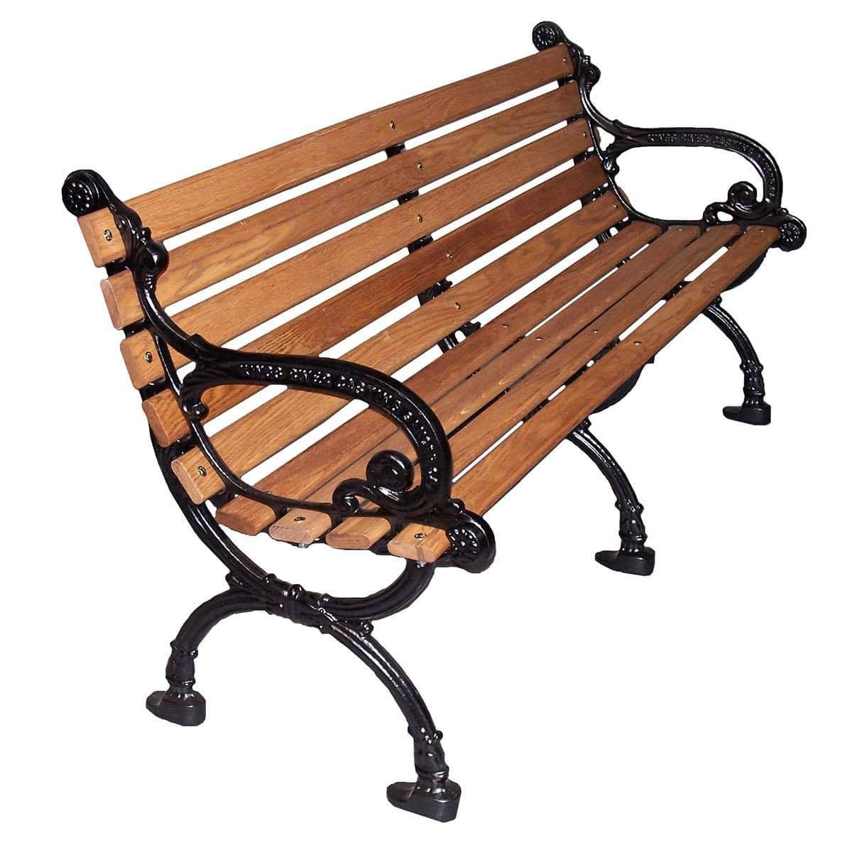 Classic Wood Park Bench - 48 In. - Crowd Control Warehouse