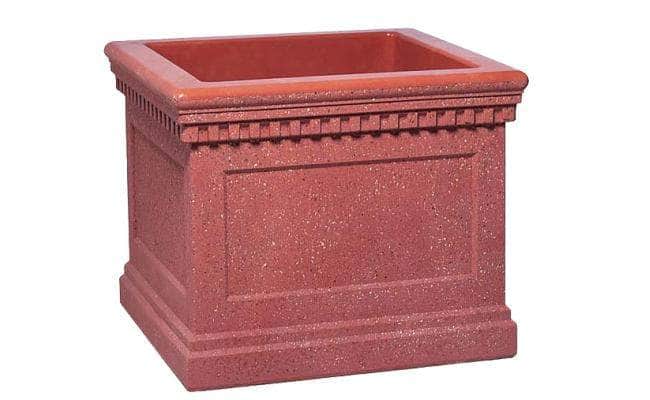 square concrete planter pots Colonial Series Large Square Concrete Planter | Reinforced Concrete | Charcoal Weatherstone | 72" x 72" x 48"