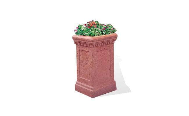 Colonial Series Tall Square Concrete Planter - Crowd Control Warehouse