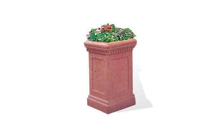 Colonial Series Tall Square Concrete Planter - Crowd Control Warehouse