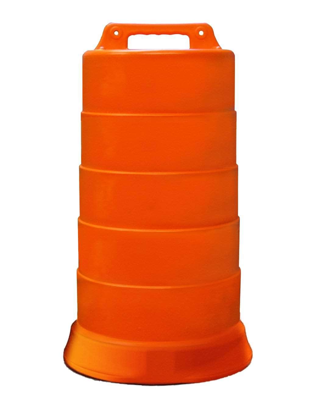 Commander Traffic Barrel with Reflective Tape and Tire Ring Base Option - Crowd Control Warehouse