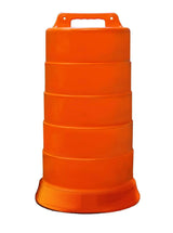 Commander Traffic Barrel with Reflective Tape and Tire Ring Base Option - Crowd Control Warehouse