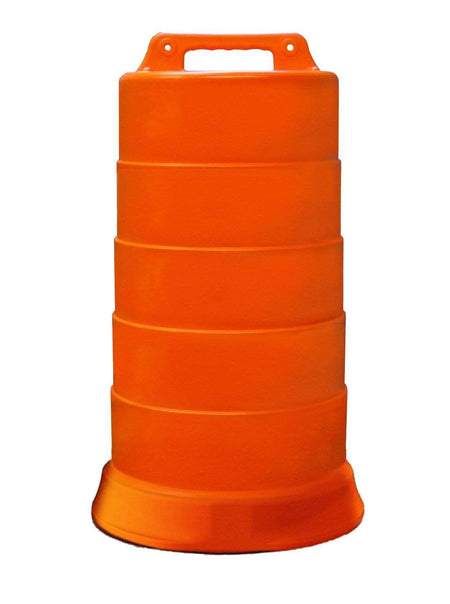 Commander Traffic Barrel with Reflective Tape and Tire Ring Base Option - Crowd Control Warehouse