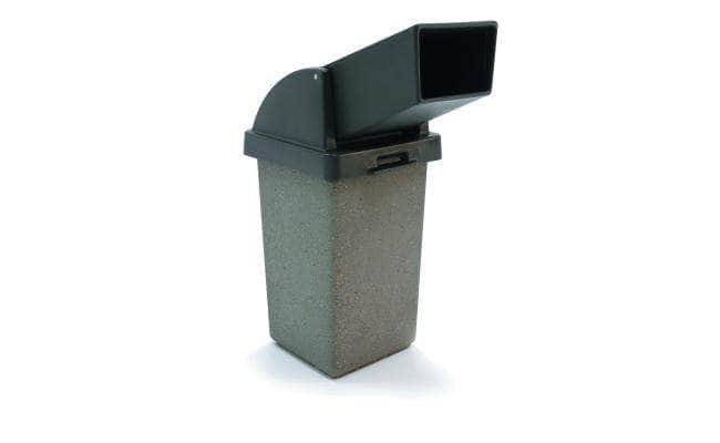 Concrete Waste Container with Drive Up Top - 30 Gallon Capacity - Crowd Control Warehouse