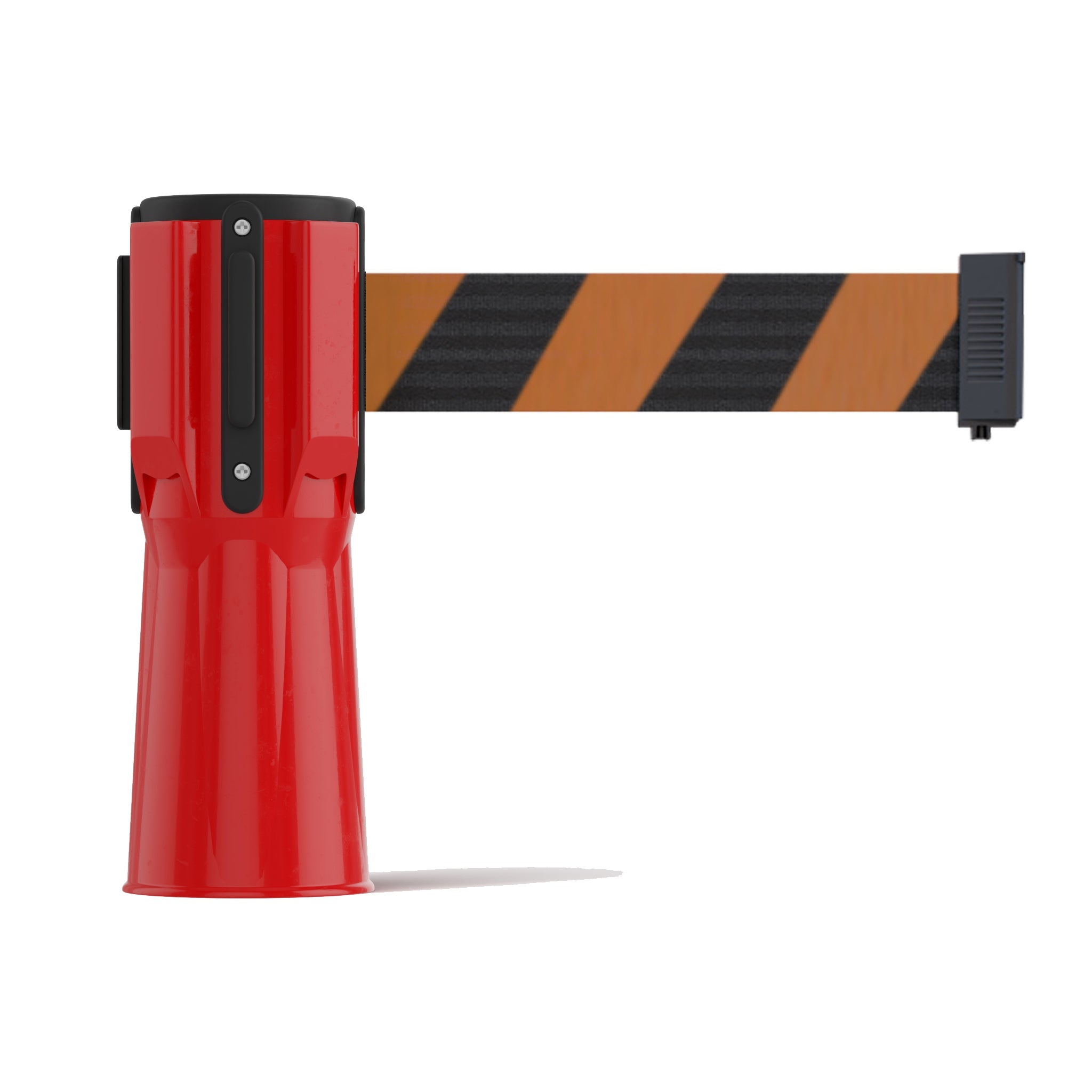Cone - Mounted Retractable Belt Barrier, 11 Ft. Belt - Trafford Industrial - Crowd Control Warehouse