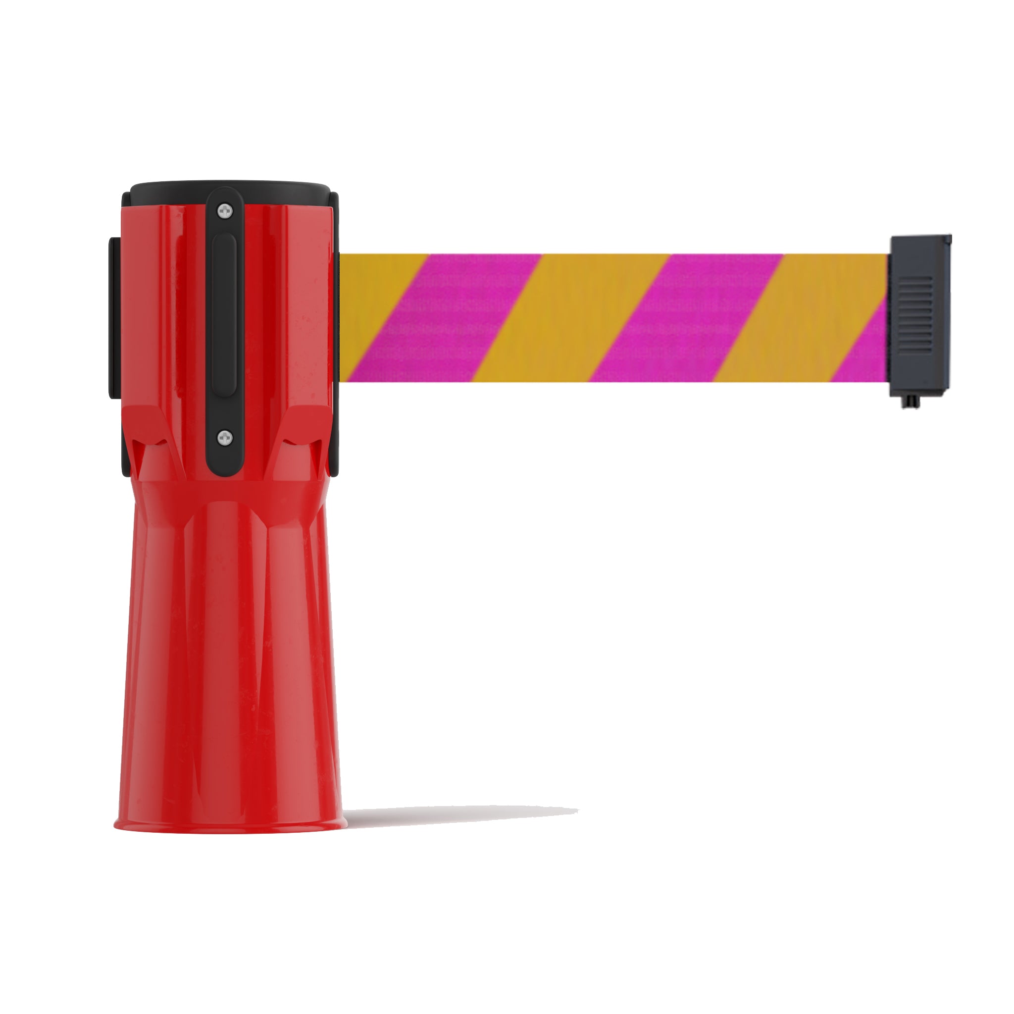 Cone - Mounted Retractable Belt Barrier, 11 Ft. Belt - Trafford Industrial - Crowd Control Warehouse