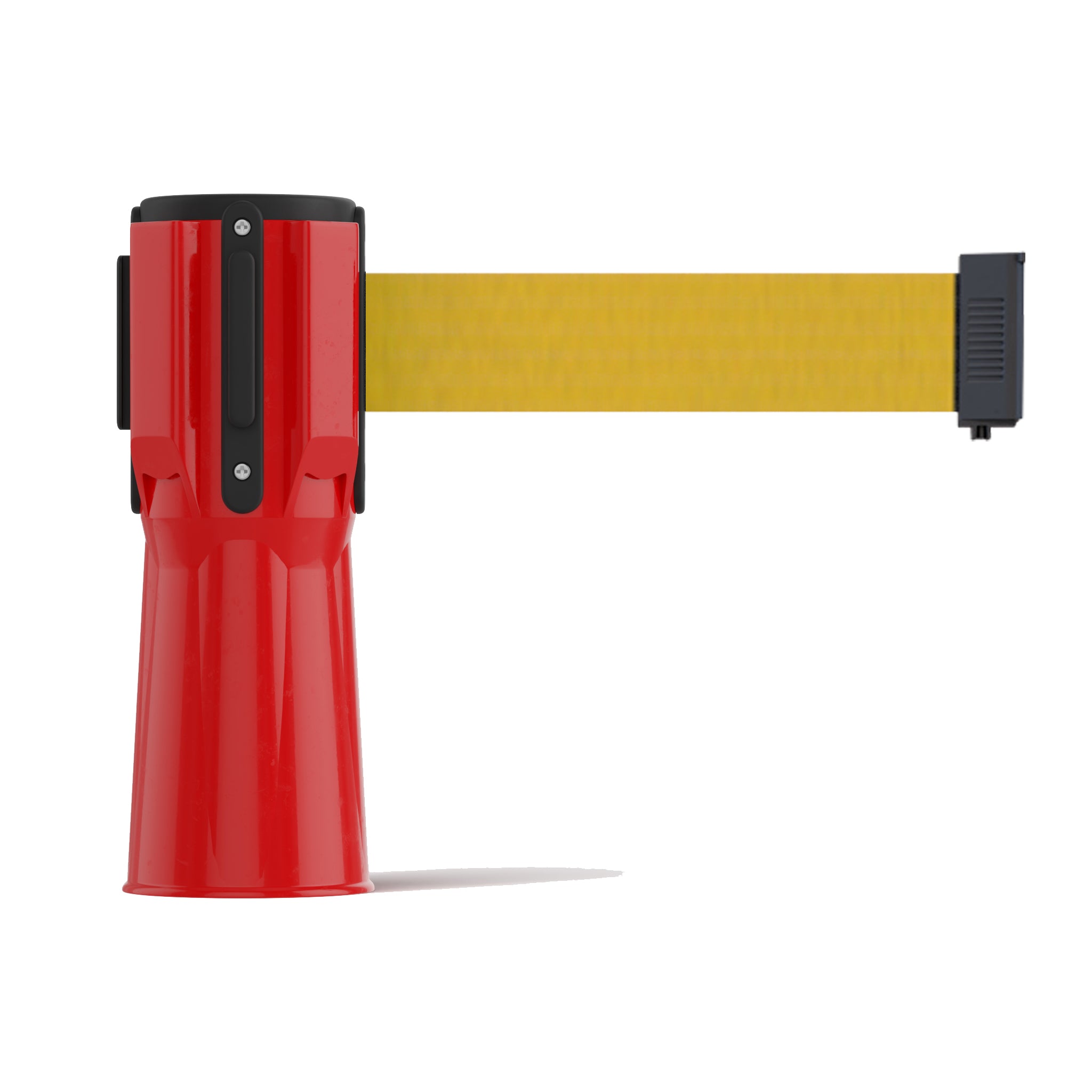 Cone - Mounted Retractable Belt Barrier, 11 Ft. Belt - Trafford Industrial - Crowd Control Warehouse