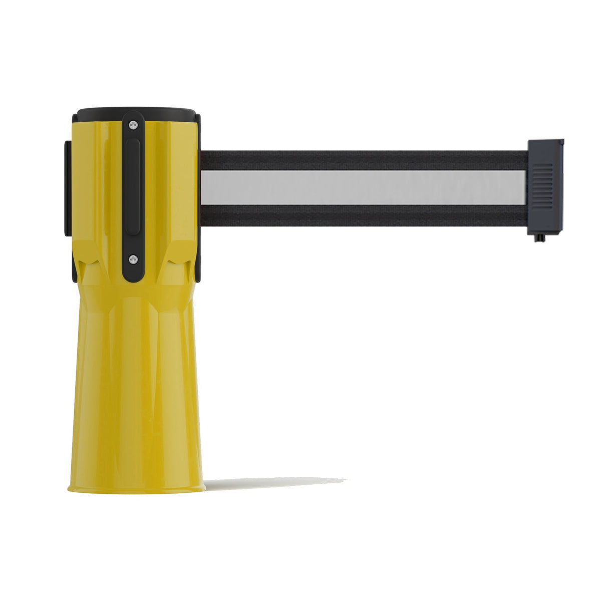 Cone - Mounted Retractable Belt Barrier, 11 Ft. Belt - Trafford Industrial - Crowd Control Warehouse