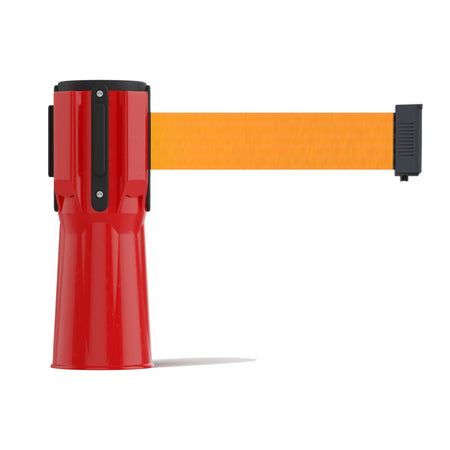 Cone - Mounted Retractable Belt Barrier, 7.5 Ft. Belt - Trafford Industrial - Crowd Control Warehouse