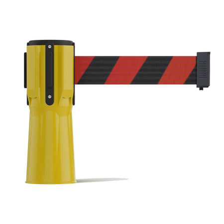 Cone - Mounted Retractable Belt Barrier, 7.5 Ft. Belt - Trafford Industrial - Crowd Control Warehouse