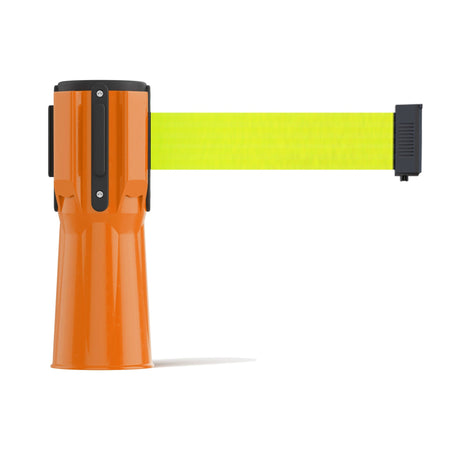 Cone - Mounted Retractable Belt Barrier, 7.5 Ft. Belt - Trafford Industrial - Crowd Control Warehouse