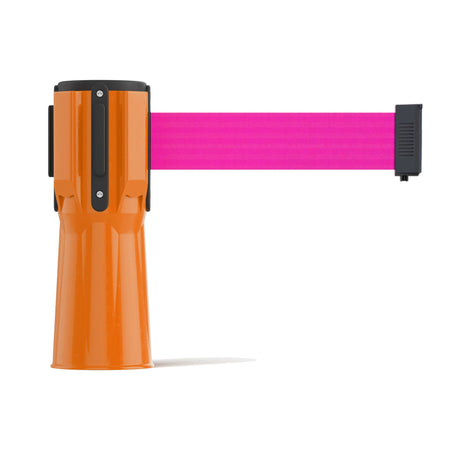 Cone - Mounted Retractable Belt Barrier, 7.5 Ft. Belt - Trafford Industrial - Crowd Control Warehouse