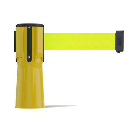 Cone - Mounted Retractable Belt Barrier, 7.5 Ft. Belt - Trafford Industrial - Crowd Control Warehouse