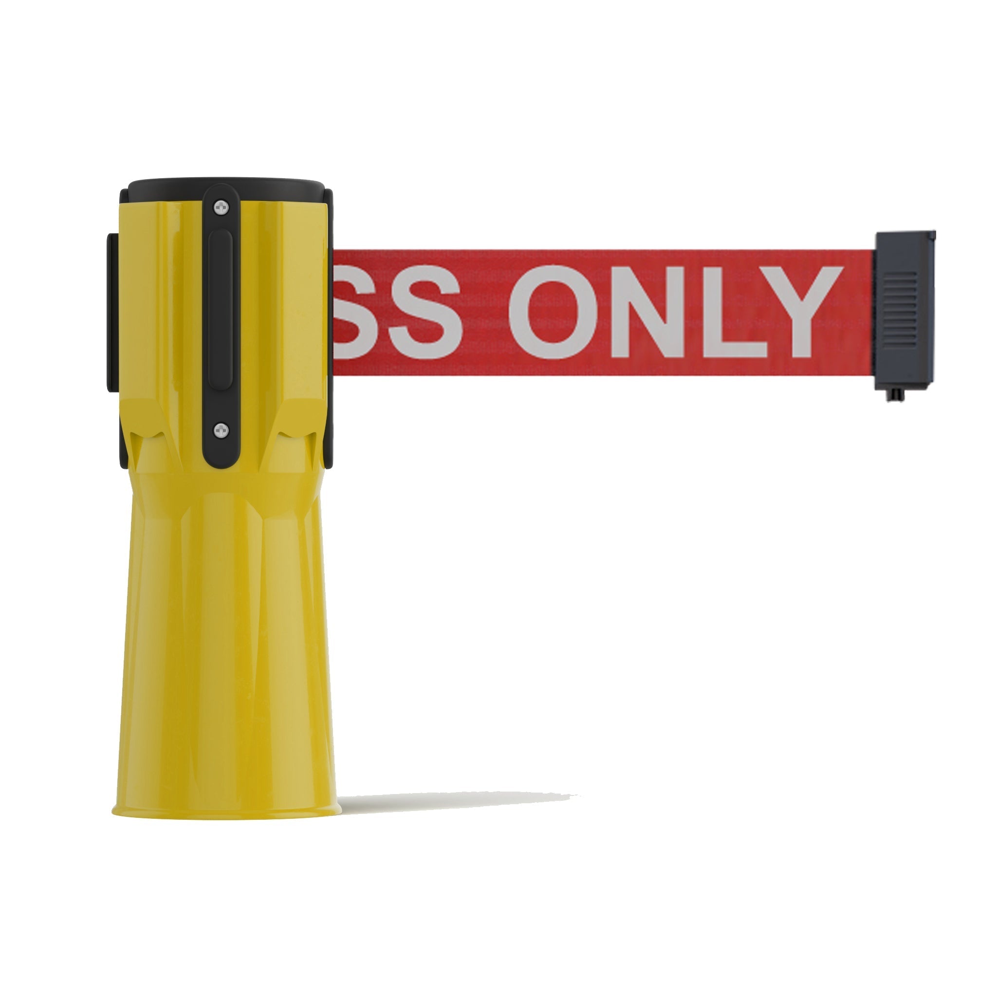 Cone - Mounted Retractable Belt Barrier, 9 Ft. - Trafford Industrial - Crowd Control Warehouse