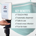 Hand Sanitizer Dispenser for Stanchions