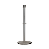 Crown Top Dual Rope Stanchion with Cast Iron Base - Montour Line CILineD - Crowd Control Warehouse