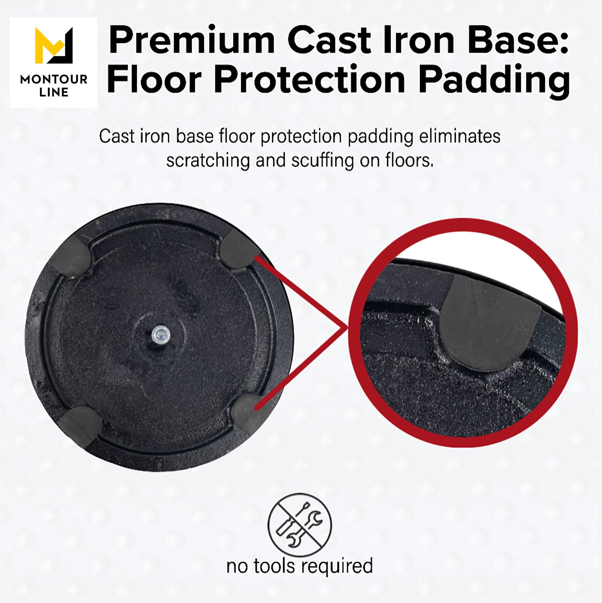 Crown Top Dual Rope Stanchion with Cast Iron Base - Montour Line CILineD - Crowd Control Warehouse