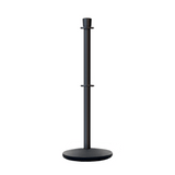 Crown Top Dual Rope Stanchion with Cast Iron Base - Montour Line CILineD - Crowd Control Warehouse