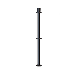 Crown Top Dual Rope Stanchion with Fixed Base - Montour Line CXLineDF - Crowd Control Warehouse
