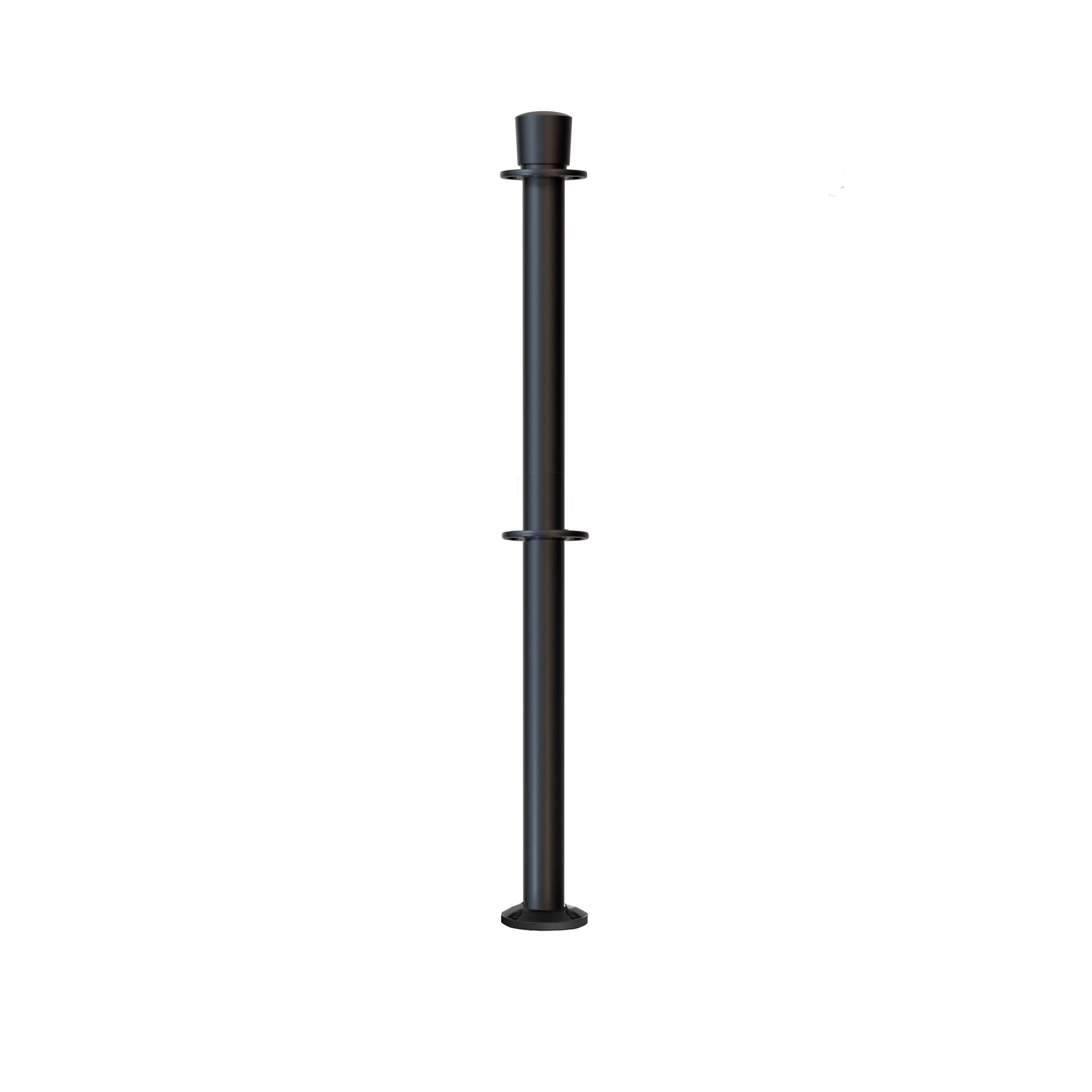 Crown Top Dual Rope Stanchion with Fixed Base - Montour Line CXLineDF - Crowd Control Warehouse
