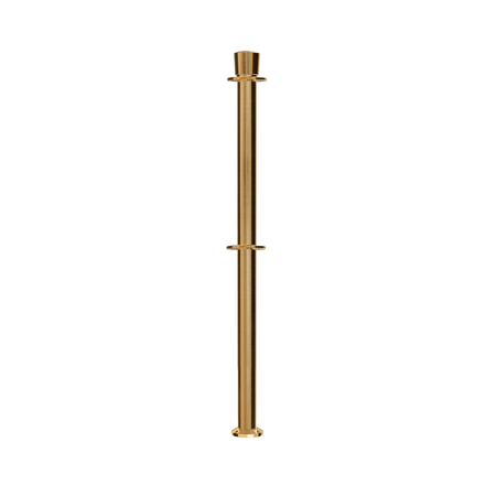 Crown Top Dual Rope Stanchion with Fixed Base - Montour Line CXLineDF - Crowd Control Warehouse