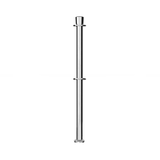 Crown Top Dual Rope Stanchion with Fixed Base - Montour Line CXLineDF - Crowd Control Warehouse