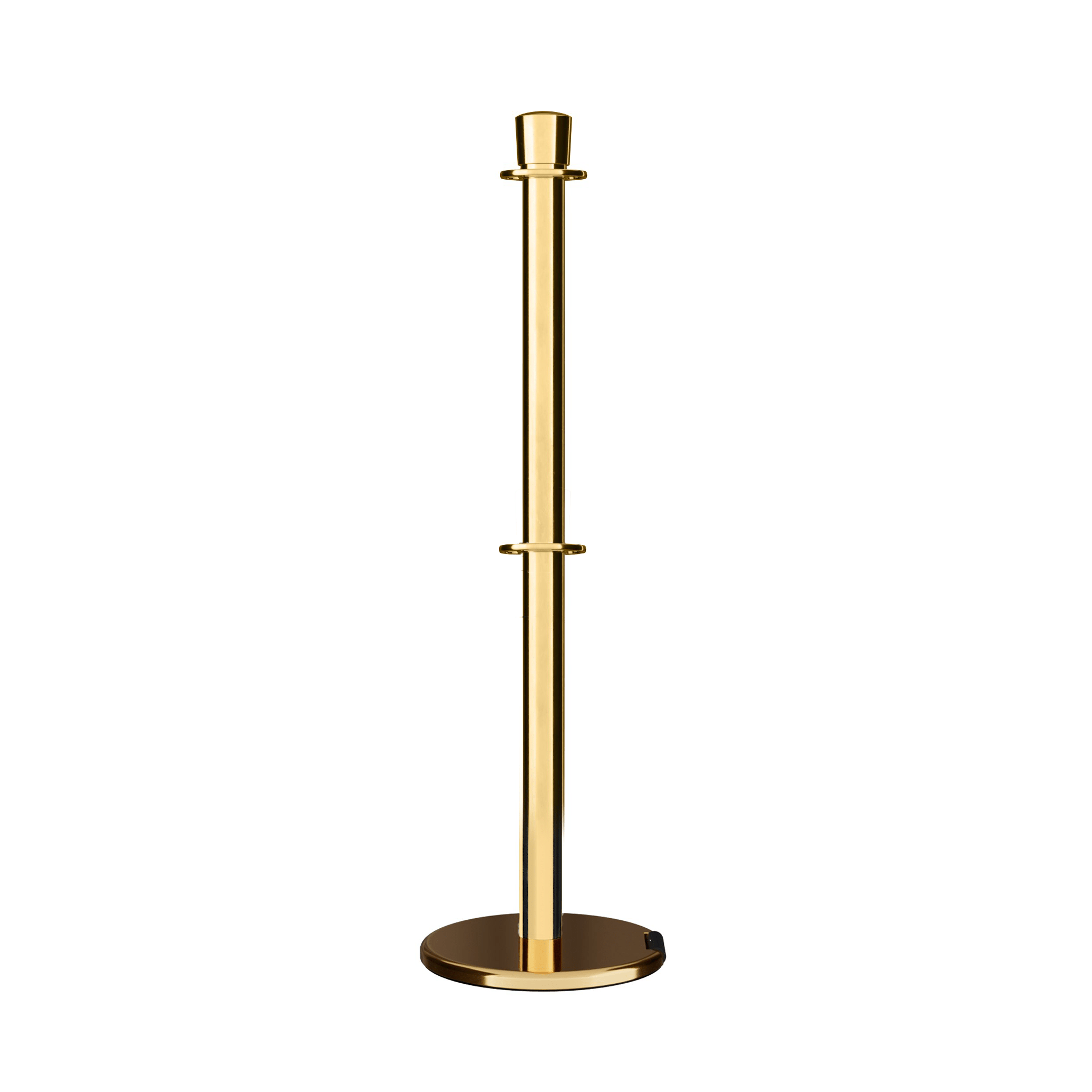 Crown Top Dual Rope Stanchion with Roller Base - Montour Line CELineD - Crowd Control Warehouse