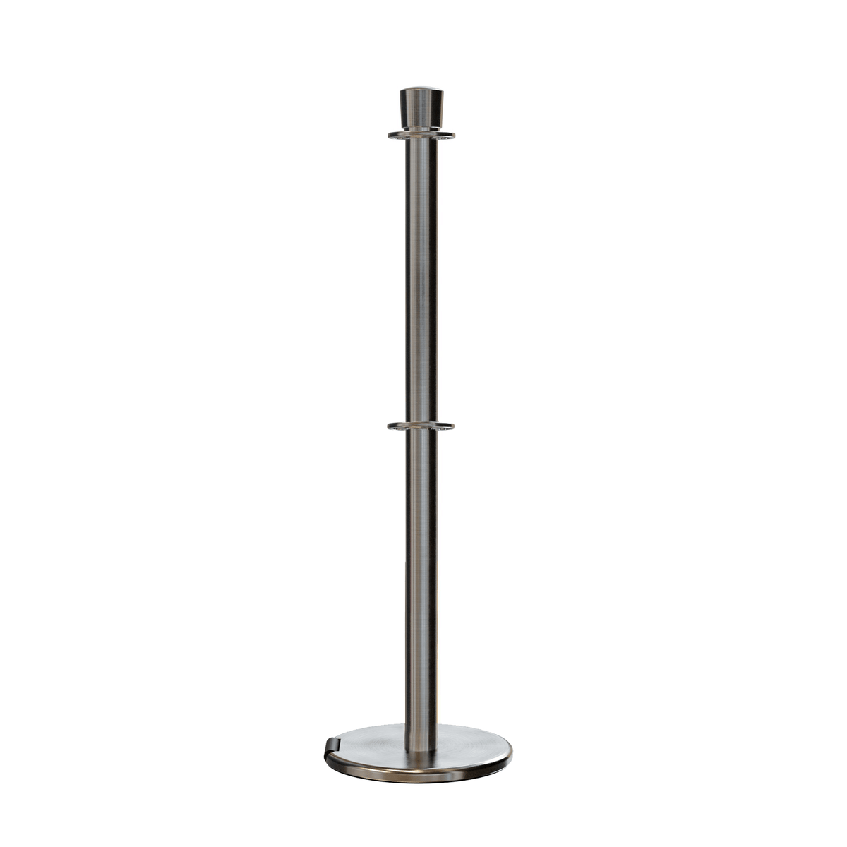 Crown Top Dual Rope Stanchion with Roller Base - Montour Line CELineD - Crowd Control Warehouse