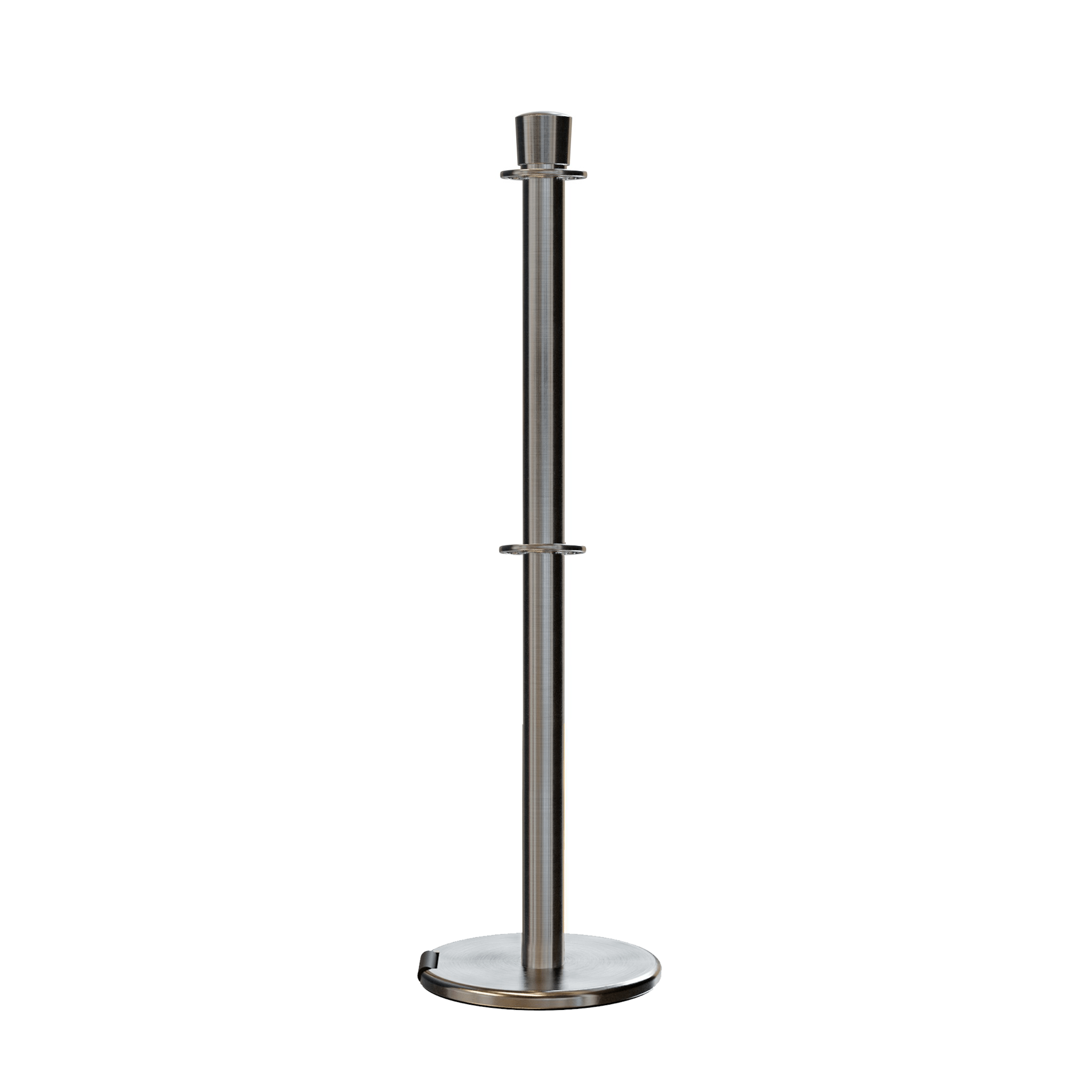 Crown Top Dual Rope Stanchion with Roller Base - Montour Line CELineD - Crowd Control Warehouse
