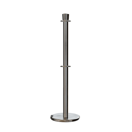 Crown Top Dual Rope Stanchion with Roller Base - Montour Line CELineD - Crowd Control Warehouse