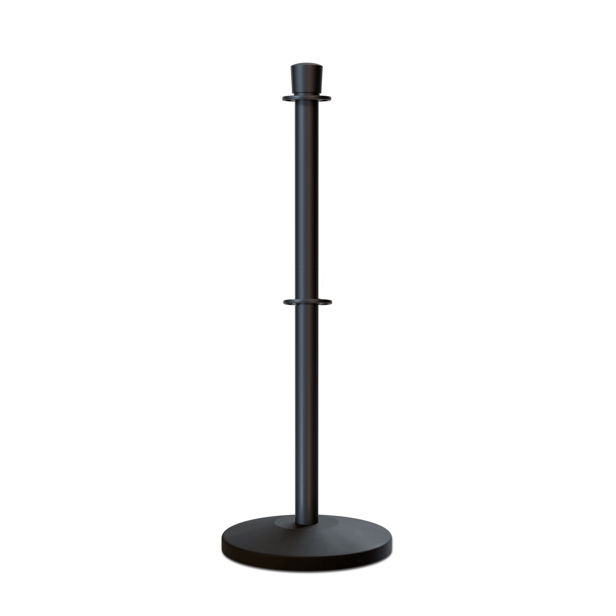 Crown Top Dual Rope Stanchion with Sloped Base - Montour Line CLineD - Crowd Control Warehouse