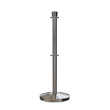 Crown Top Dual Rope Stanchion with Sloped Base - Montour Line CLineD - Crowd Control Warehouse
