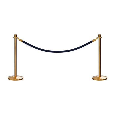 Crown Top Post and Rope Stanchion Kit - Montour Line - Crowd Control Warehouse