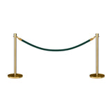 Crown Top Post and Rope Stanchion Kit - Montour Line - Crowd Control Warehouse